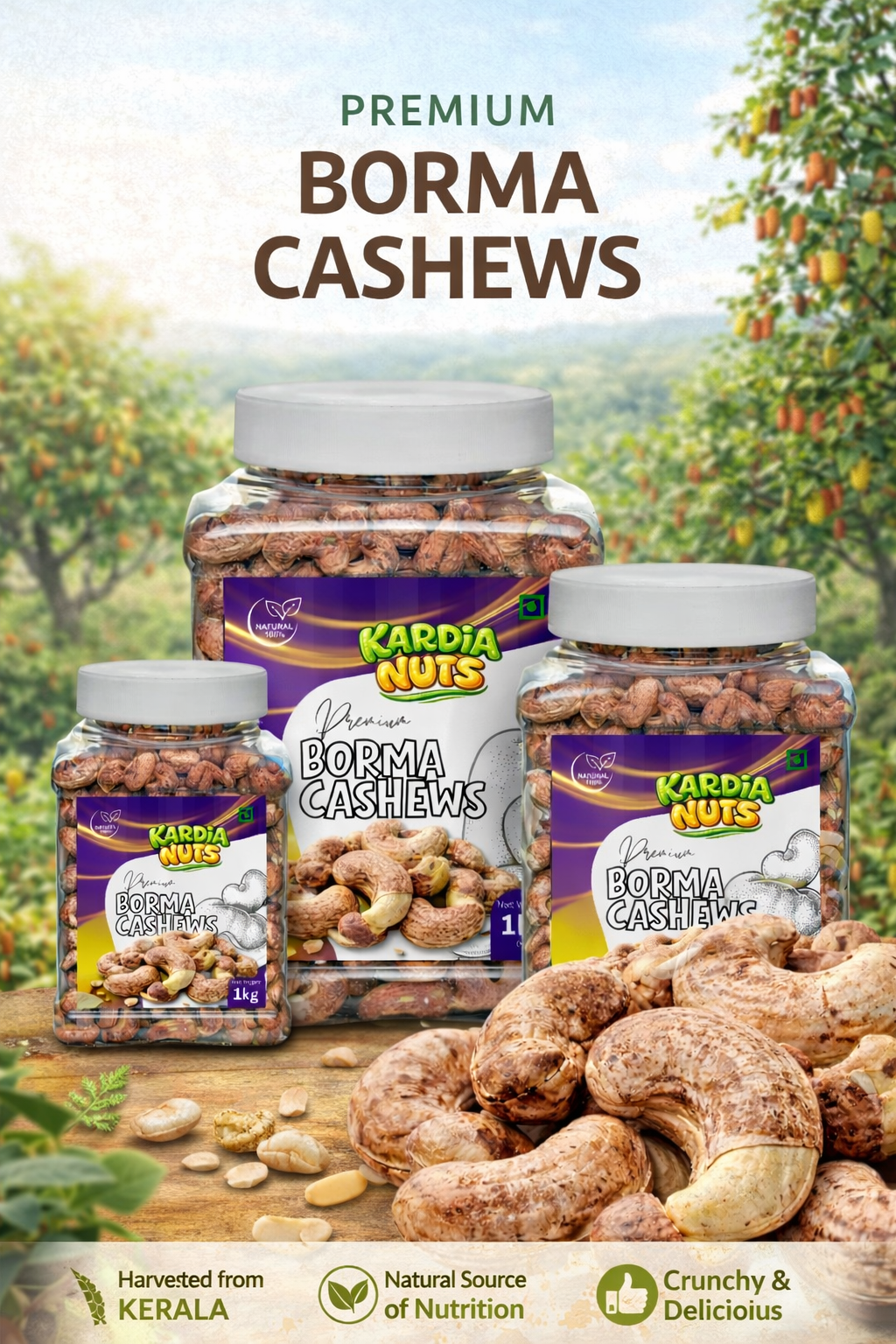 Kardia Nuts Premium Borma Cashews