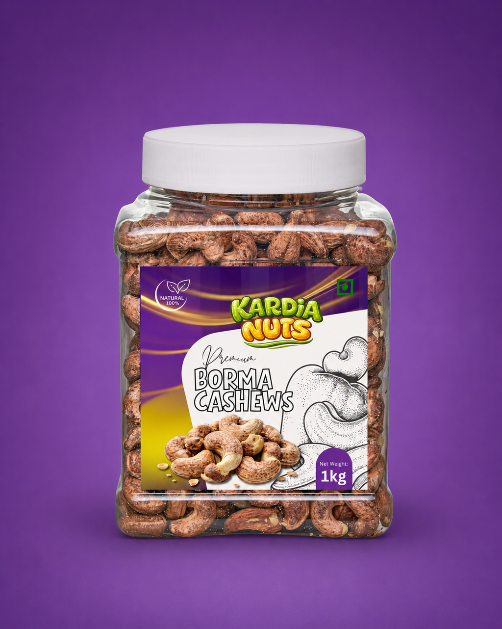 Kardia Nuts Premium Borma Cashews
