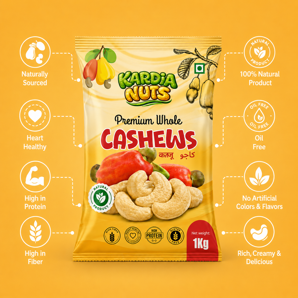 Kardia Nuts Royal Whole Cashews (W180)