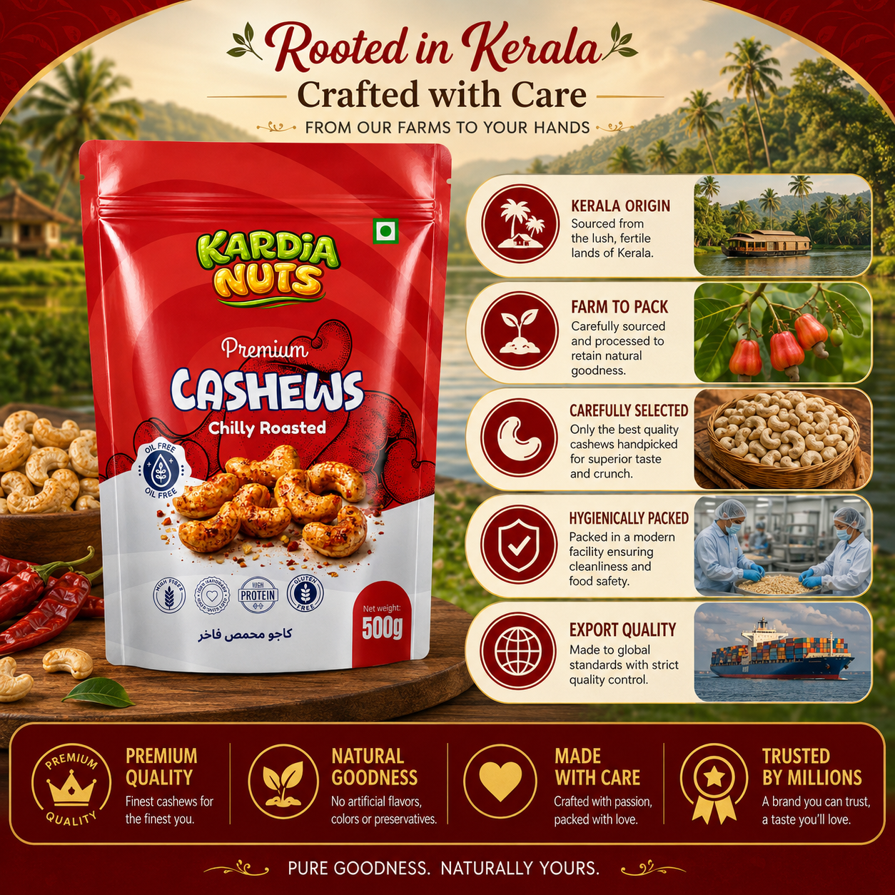 Chilly Roasted Cashews