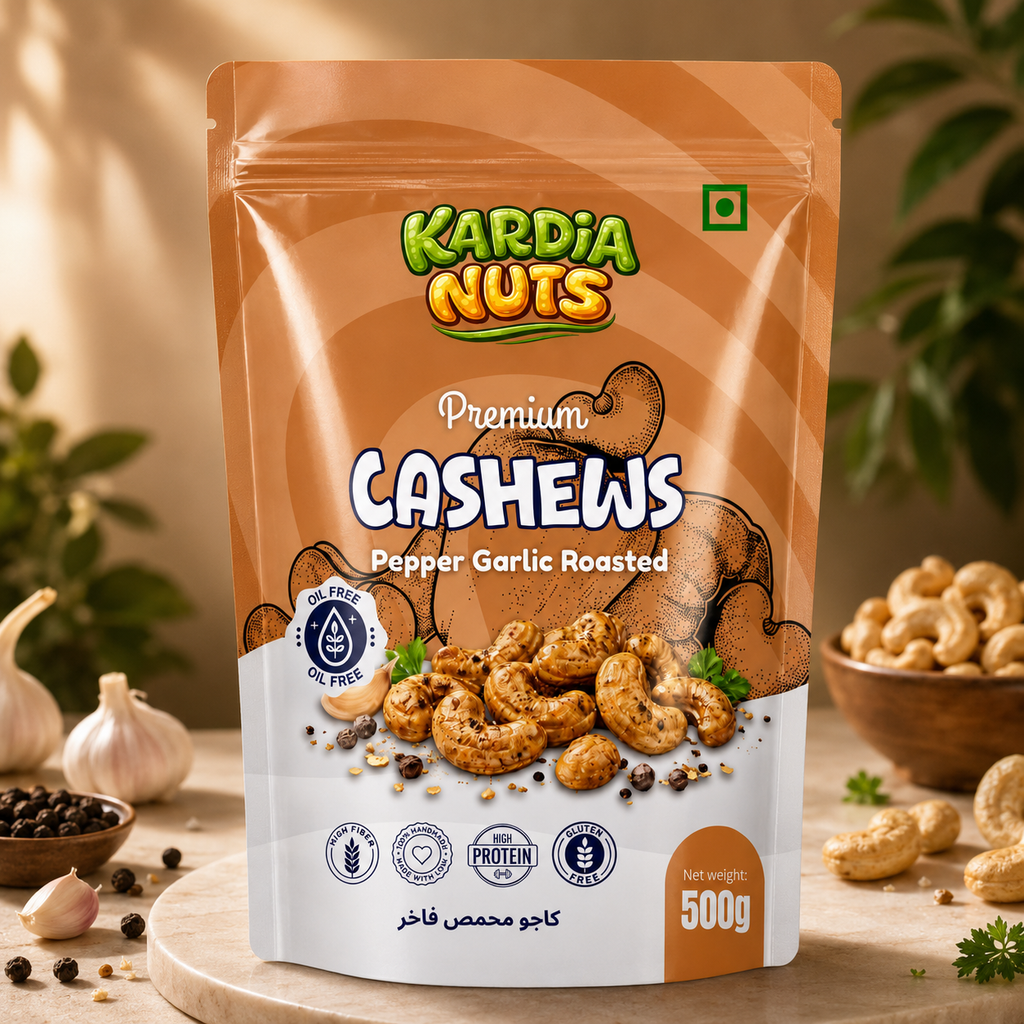 Pepper Garlic Roasted Cashews