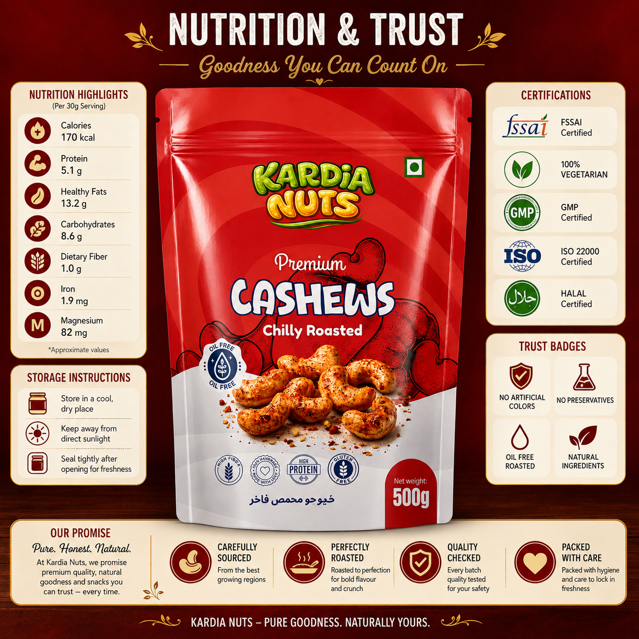 Chilly Roasted Cashews