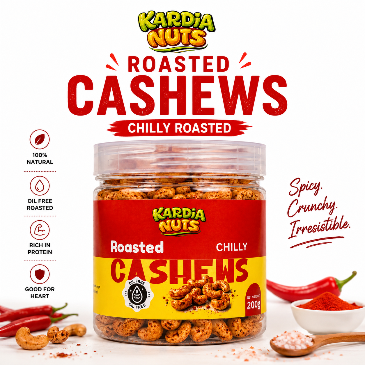 Chilly Roasted Cashews