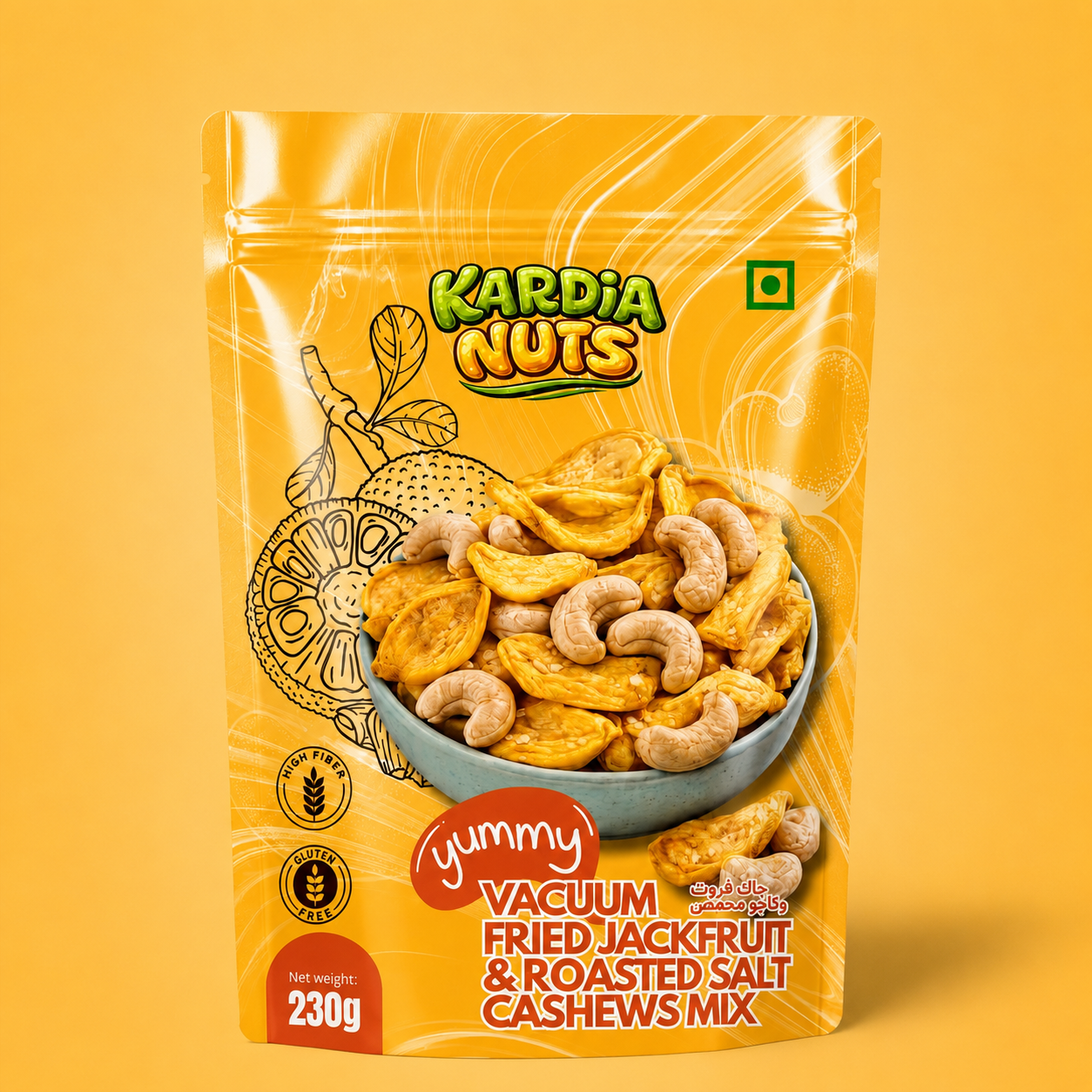 Kardia Vacuum Fried Jackfruit & Roasted Salt Cashews Mix