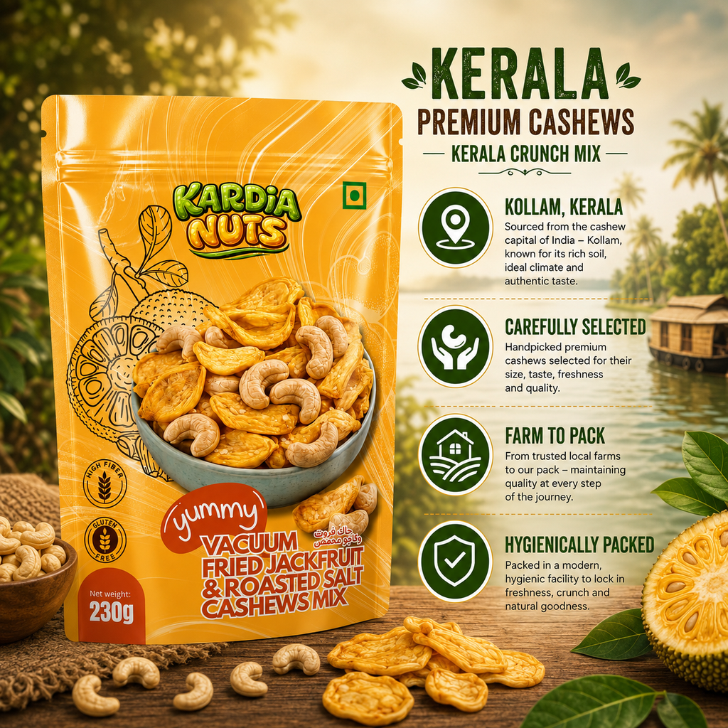 Kardia Vacuum Fried Jackfruit & Roasted Salt Cashews Mix